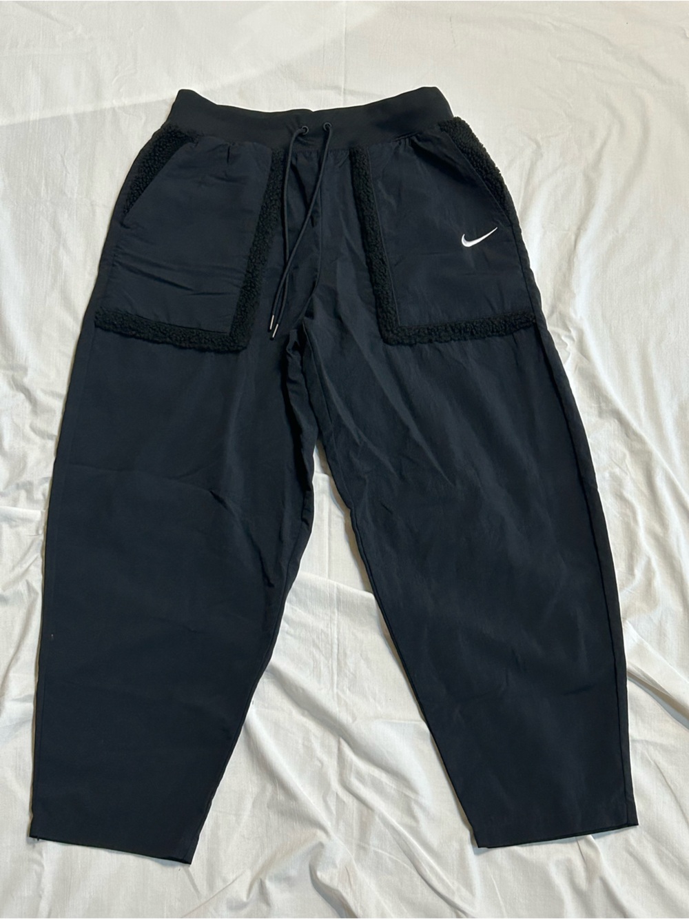 Nike Women’s Black Sportswear Tech Fleece Overlay Pants Size Medium